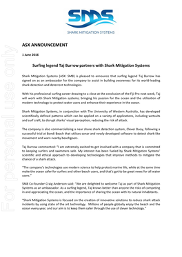 Asx Announcement