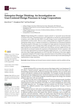 Enterprise Design Thinking: an Investigation on User-Centered Design Processes in Large Corporations