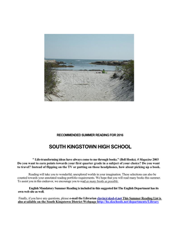 South Kingstown High School