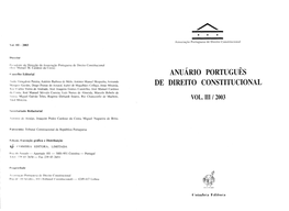 Anuário Português De Direito Constitucional