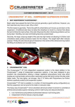 Independent Suspension Systems