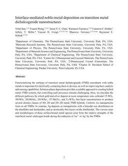 Interface-Mediated Noble-Metal Deposition on Transition Metal Dichalcogenide Nanostructures