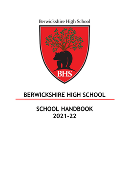 Berwickshire High School School Handbook 2021-22