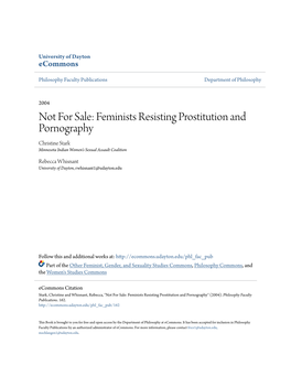 Feminists Resisting Prostitution and Pornography Christine Stark Minnesota Indian Women's Sexual Assault Coalition