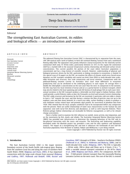 The Strengthening East Australian Current, Its Eddies and Biological Effects — an Introduction and Overview