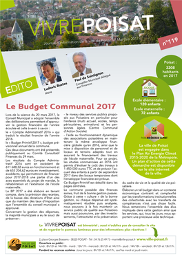 VIVREPOISAT Journal D’Information De La Ville De Poisat /// Mai-Juin 2017 N°119