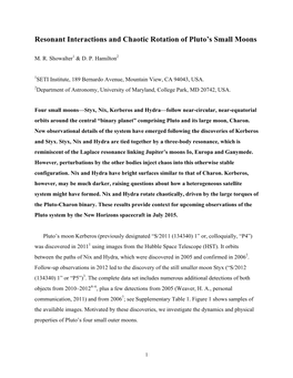 Resonant Interactions and Chaotic Rotation of Pluto's Small Moons