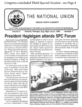 President Haglelgam Attends SPC Forum