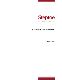 2015 FCPA Year in Review