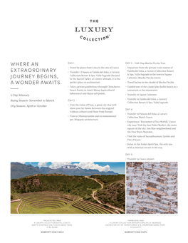 Cusco Travel Itineraries Option 1