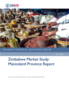 Zimbabwe Market Study: Manicaland Province Report