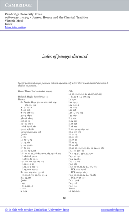 Index of Passages Discussed