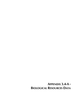 Appendix 3.4-A - Biological Resources Data