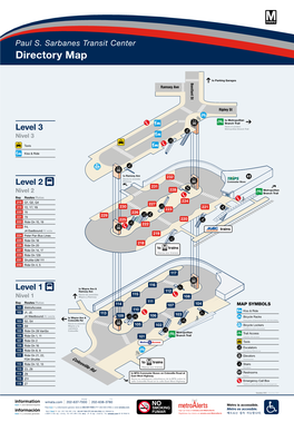 Paul S. Sarbanes Transit Center Directory Map