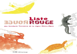 Liste Rouge Des Vertébrés Terrestres De La Région Rhône-Alpes (2008) - 0