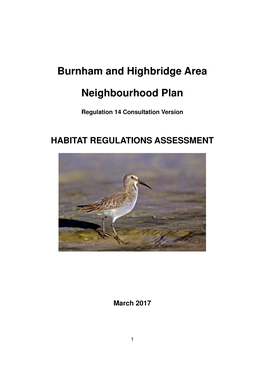 Habitat Regulations Assessment