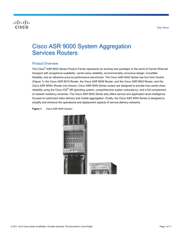 Cisco ASR 9000 System Aggregation Services Routers