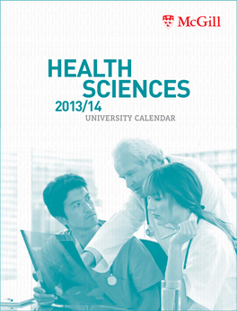 Health Sciences 2013/14 University Calendar a About This Calendar Bout