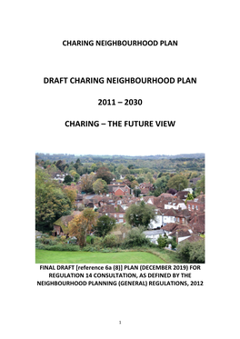 Draft Charing Neighbourhood Plan 2011