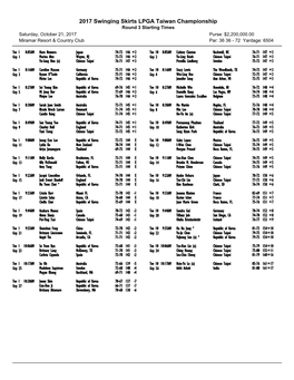 2017 Swinging Skirts LPGA Taiwan Championship