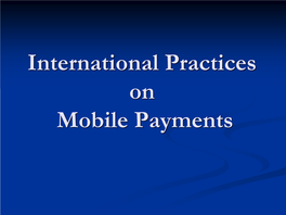 Mobile Payments SCOPE