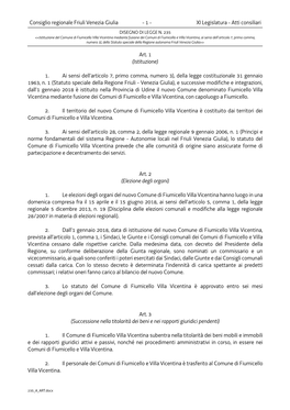 Atti Consiliari DISEGNO DI LEGGE N