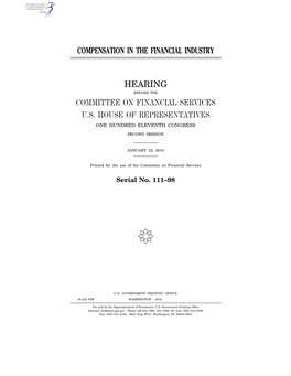 Compensation in the Financial Industry