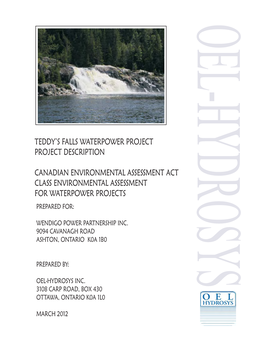 Teddy's Falls Waterpower Project