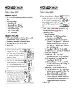 NIKON D200 Checklist NIKON D200 Checklist