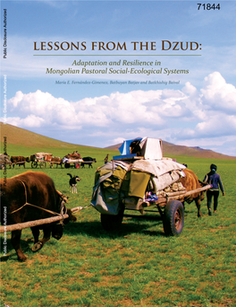 Dzud: Adaptation and Resilience in Mongolian Pastoral Social‐Ecological Systems