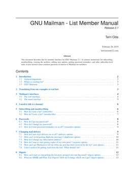 Mailman List Member Manual