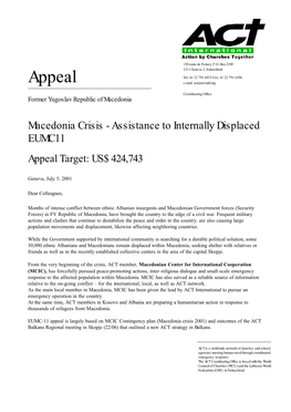 Appeal E-Mail: Act@Act-Intl.Org