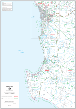 Map of Federal Electoral Divisions of Canning and Forrest