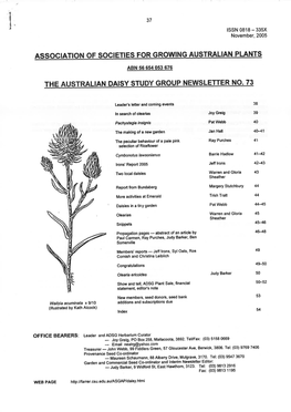 Assoclatlon of SOCIETIES for GROWING AUSTRALIAN PLANTS