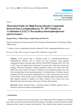 Theoretical Study for High-Energy-Density Compounds Derived from Cyclophosphazene