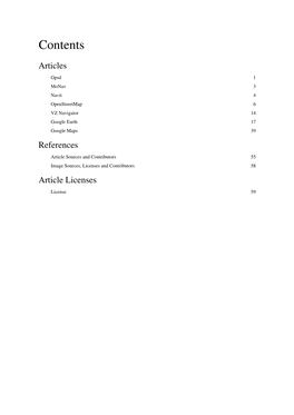 Google Maps 39 References Article Sources and Contributors 55 Image Sources, Licenses and Contributors 58 Article Licenses License 59 Gpsd 1 Gpsd