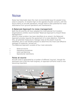 A Balanced Approach to Noise Management Noise at Source