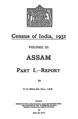 Census. of India,· 1931