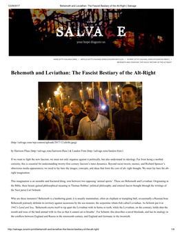 Behemoth and Leviathan: the Fascist Bestiary of the Alt-Right | Salvage