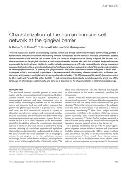 Characterization of the Human Immune Cell Network at the Gingival Barrier