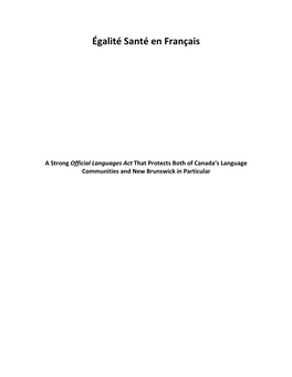 Égalité Santé En Français