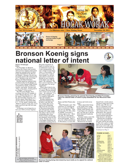 Bronson Koenig Signs National Letter of Intent