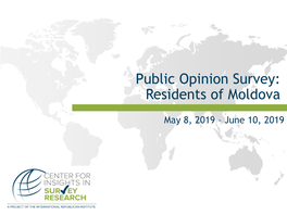 Public Opinion Survey: Residents of Moldova