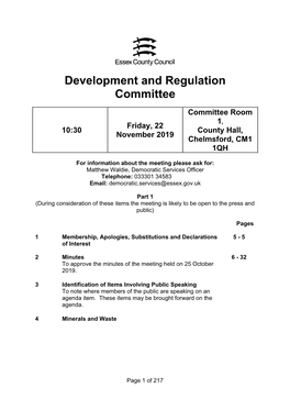 Development and Regulation Committee
