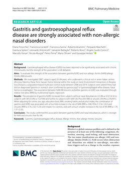 Gastritis and Gastroesophageal Reflux Disease Are Strongly Associated