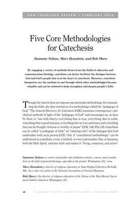 Five Core Methodologies for Catechesis