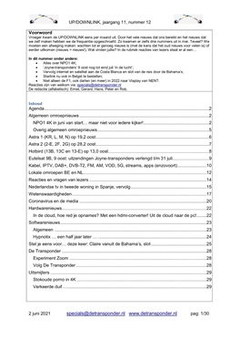 UP/DOWNLINK, Jaargang 11, Nummer 12 2 Juni 2021