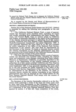 PUBLIC LAW 102-328—AUG. 3, 1992 106 STAT. 845 Public Law 102-328 102D Congress an Act