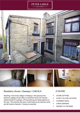 £124,950 Roseberry House | Gwespyr | CH8