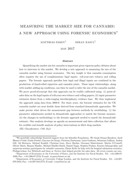 Measuring the Market Size for Cannabis: a New Approach Using